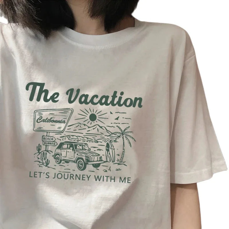 Trendy Retro Japanese Short Sleeve Loose T-Shirt Women's Summer Design Casual Student Top Crew Neck Short Sleeved Top